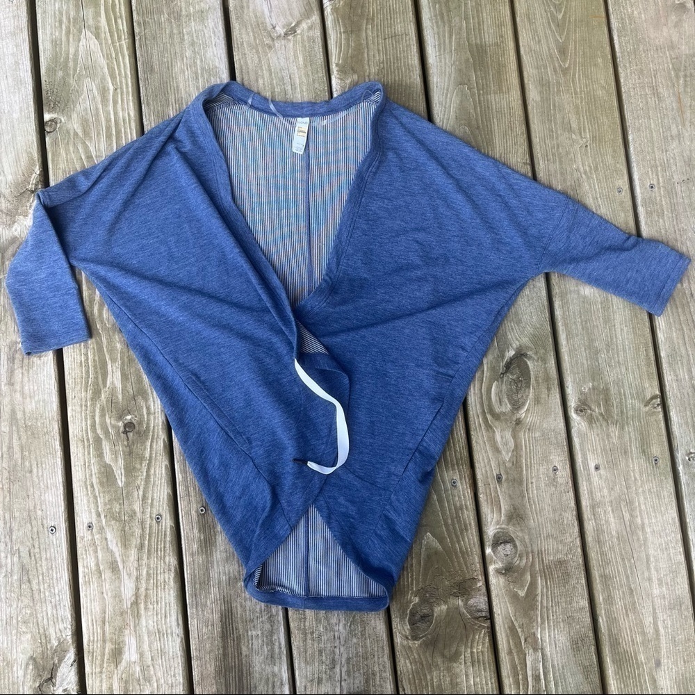 Lole | Oversized Front Tie Cardigan Blue Soft XS